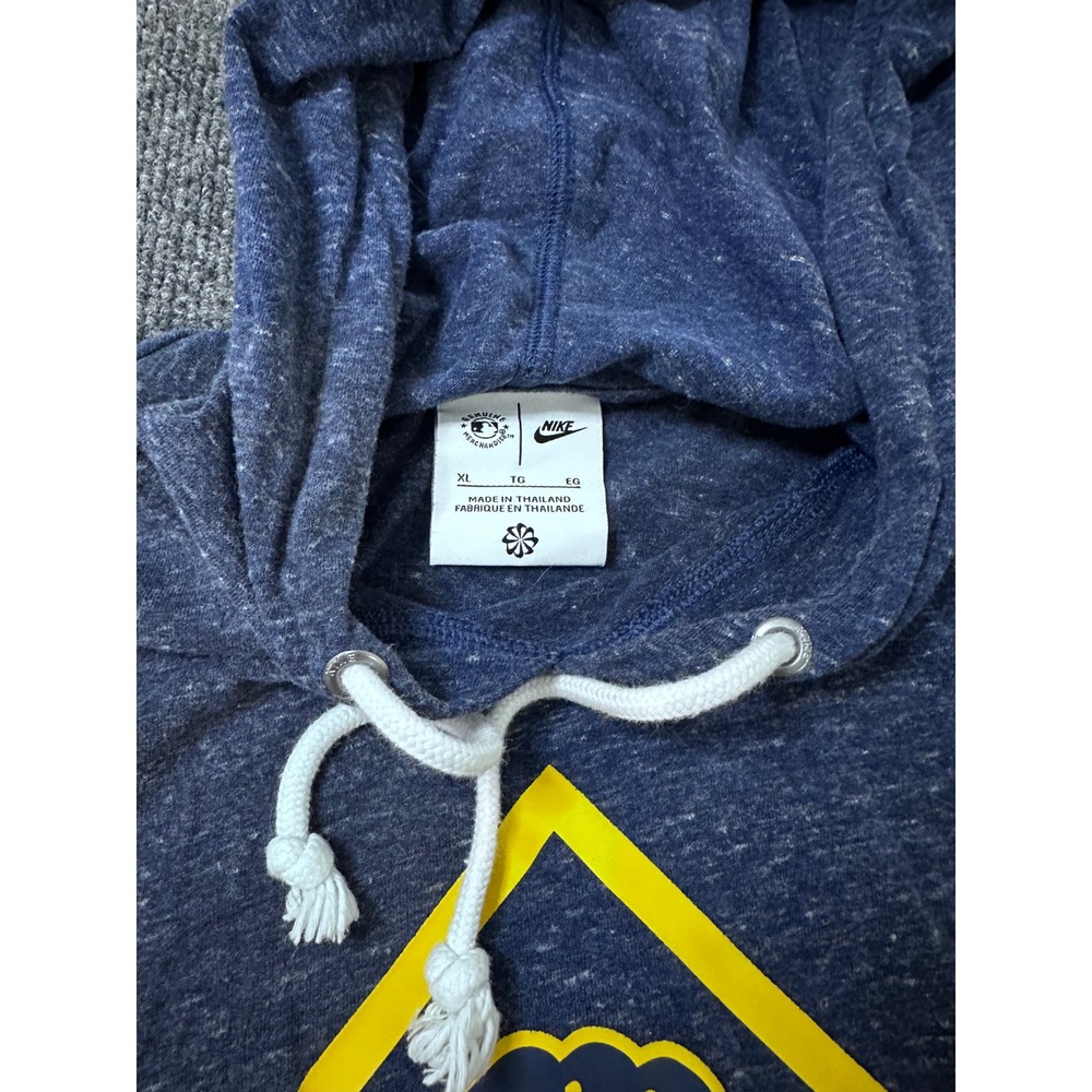 Nike Milwaukee Brewers MLB Hoodie Womens XL Navy Blue Heather Pullover Logo - Picture 3 of 4